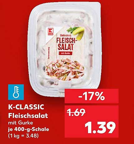 K-CLASSIC Fleischsalat mit Gurke - 400-g-Schale