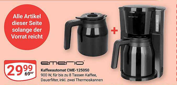 Kaffeeautomat CME-125050 von emerio