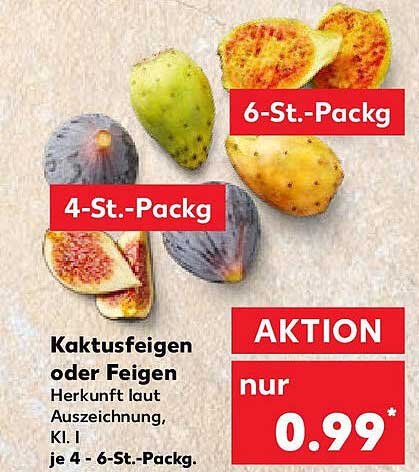 Kaktusfeigen oder Feigen - 4-St. und 6-St.-Packung