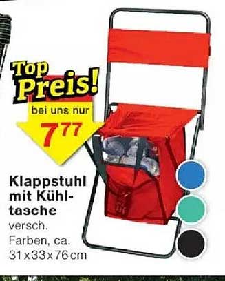 Klappstuhl mit Kühltasche