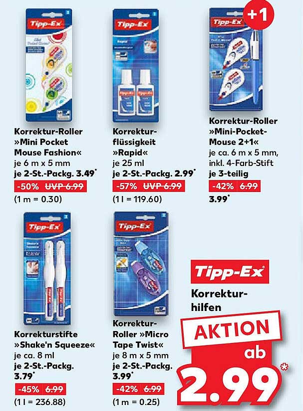 Korrektur-Roller »Mini Pocket Mouse Fashion« je 2-St.-Packg. 3,49 €