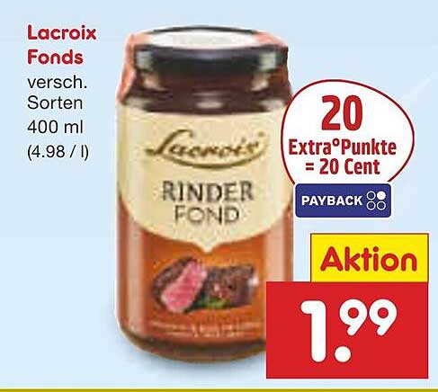 Lacroix Rinder Fond 400 ml - Aktionspreis