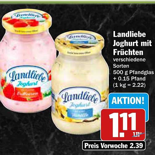 Landliebe Joghurt mit Früchten, 500 g