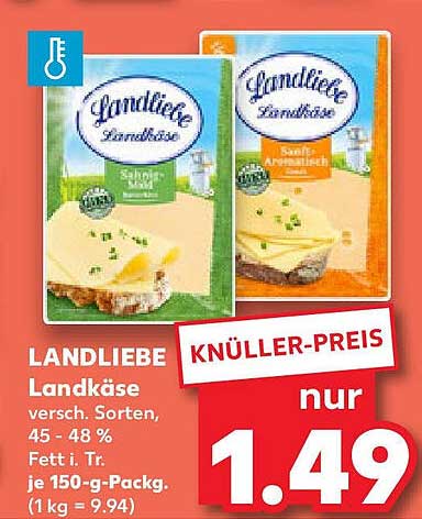 LANDLIEBE Landkäse verschiedene Sorten, 150-g-Packung