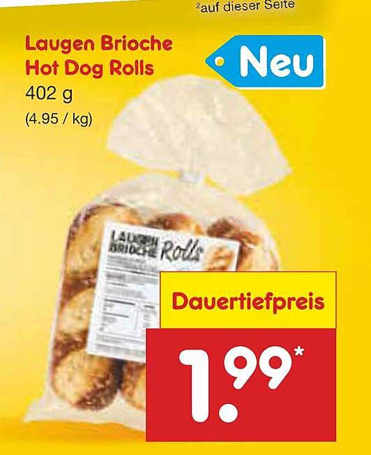 Laugen Brioche Hot Dog Rolls