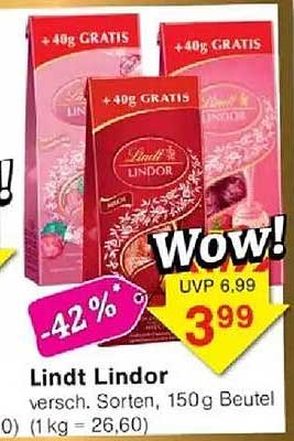 Lindt Lindor Pralinen 150g Beutel – Jetzt zum Sonderpreis!