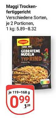 Maggi Trockenfertiggericht – Gebratene Nudeln Typ Rind