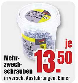 Mehrzweckschrauben in verschiedenen Ausführungen, Eimer