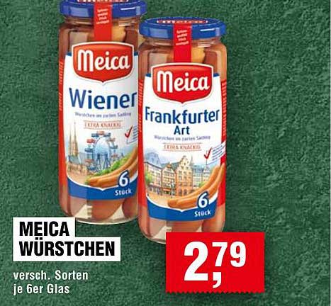 MEICA Würstchen – Verschiedene Sorten, je 6er Glas