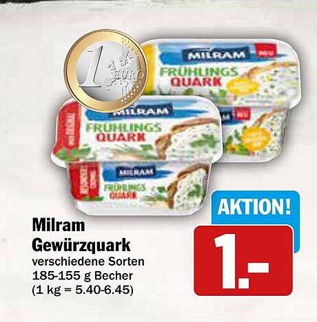 Milram Gewürzquark verschiedene Sorten 185-155 g Becher