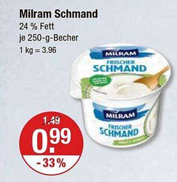 Milram Schmand 24 % Fett im 250-g-Becher