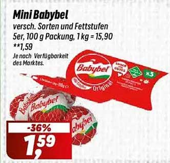 Mini Babybel - verschiedene Sorten und Fettstufen