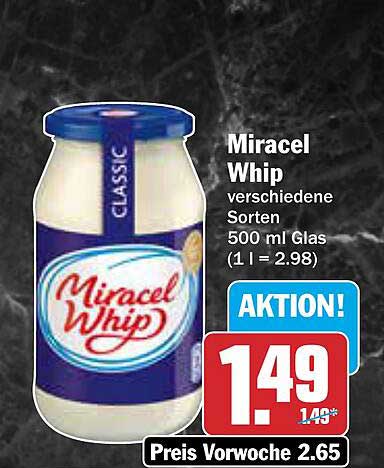 Miracel Whip verschiedene Sorten 500 ml Glas