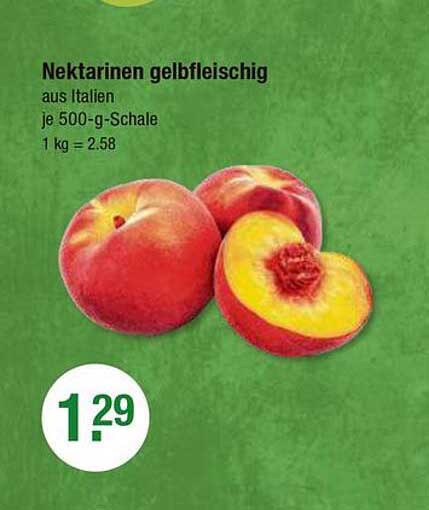 Nektarinen gelbfleischig aus Italien je 500-g-Schale