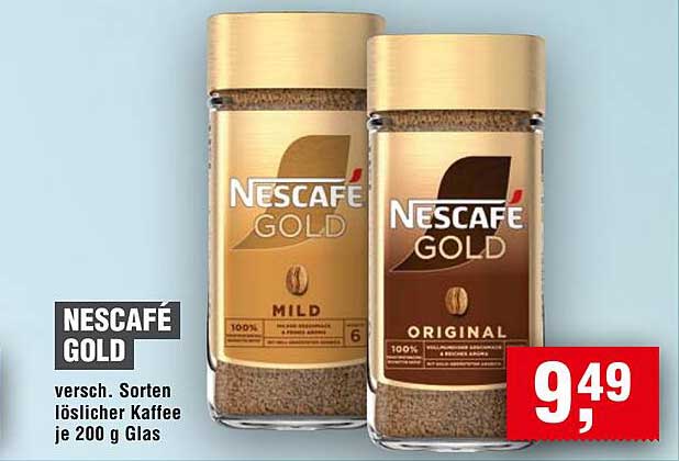 NESCAFÉ GOLD - verschiedene Sorten löslicher Kaffee je 200 g Glas