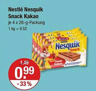 Nestlé Nesquik Snack Kakao 4 x 26-g Packung
