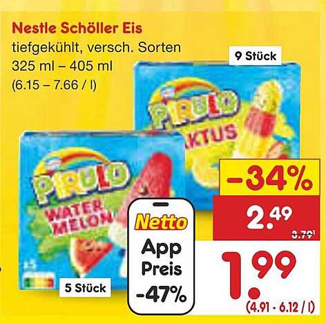 Nestle Schöller Eis, tiefgekühlt, verschiedene Sorten