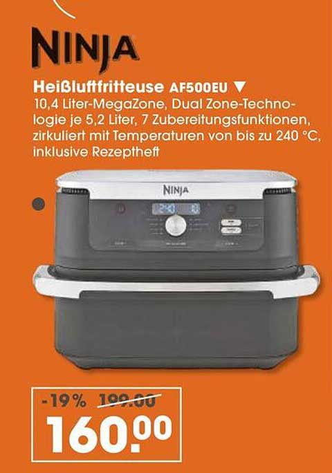 Ninja Heißluftfritteuse AF500EU - 10,4 Liter MegaZone