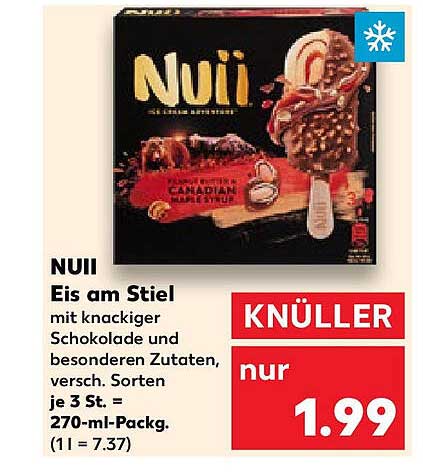 NUII Eis am Stiel mit knackiger Schokolade