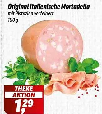 Original italienische Mortadella mit Pistazien verfeinert 100 g