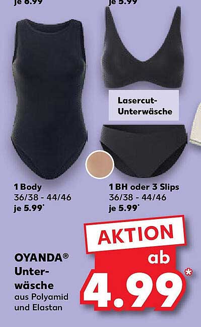 OYANDA® Unterwäsche aus Polyamid und Elasthan