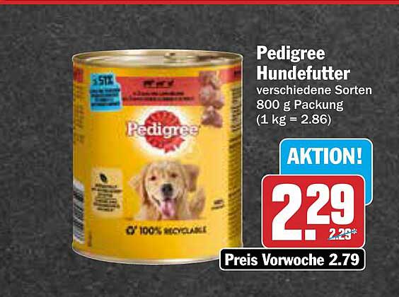 Pedigree Hundefutter verschiedene Sorten 800 g Packung
