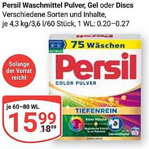 Persil Waschmittel Pulver, Gel oder Discs – Verschiedene Sorten und Inhalte