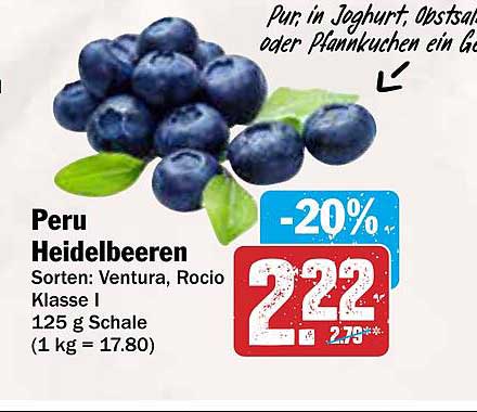 Peru Heidelbeeren - 20% Rabatt auf erstklassige Sorten