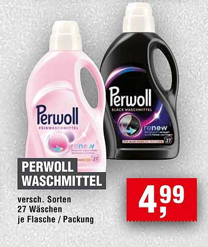 PERWOLL WASCHMITTEL - verschiedene Sorten, 27 Wäschen je Flasche/Packung