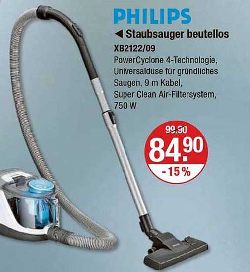PHILIPS Staubsauger beutellos XB2122/09