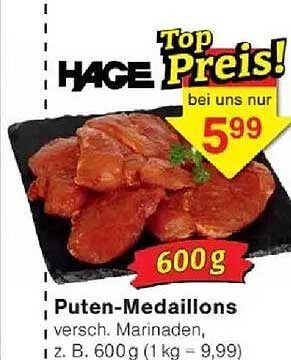 Puten-Medaillons 600 g - Top Preis!
