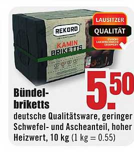 REKORD Kamin-Briketts, 10 kg