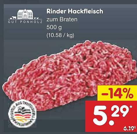 Rinder Hackfleisch zum Braten 500 g