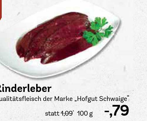 Rinderleber Qualitätsfleisch der Marke „Hofgut Schwaige“