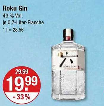 Roku Gin 0,7-Liter-Flasche - 43 % Vol.