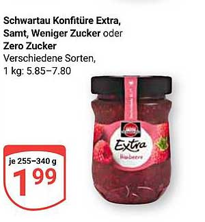 Schwartau Konfitüre Extra, Samt, Weniger Zucker oder Zero Zucker