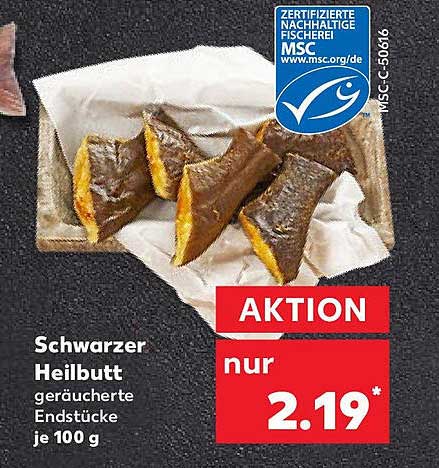 Schwarzer Heilbutt - geräucherte Endstücke je 100 g