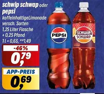 Schwip Schwap oder Pepsi - 1,25 Liter Flasche