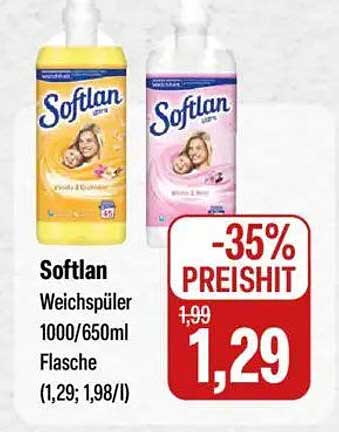 Softlan Weichspüler 1000/650ml Flasche