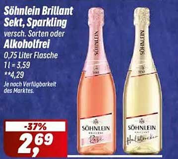 Söhnlein Brillant Sekt, Sparkling - verschiedene Sorten oder alkoholfrei