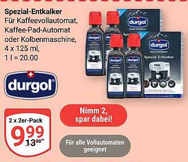 Spezial-Entkalker für Kaffeevollautomat, Kaffee-Pad-Automat oder Kolbenmaschine, 4 x 125 ml