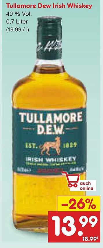 Tullamore Dew Irish Whiskey 0,7 Liter