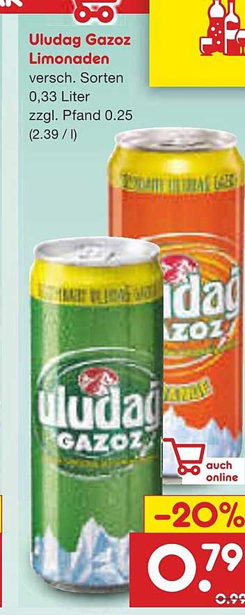 Uludag Gazoz Limonade 0,33 Liter - versch. Sorten