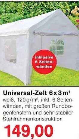 Universal-Zelt 6 x 3 m