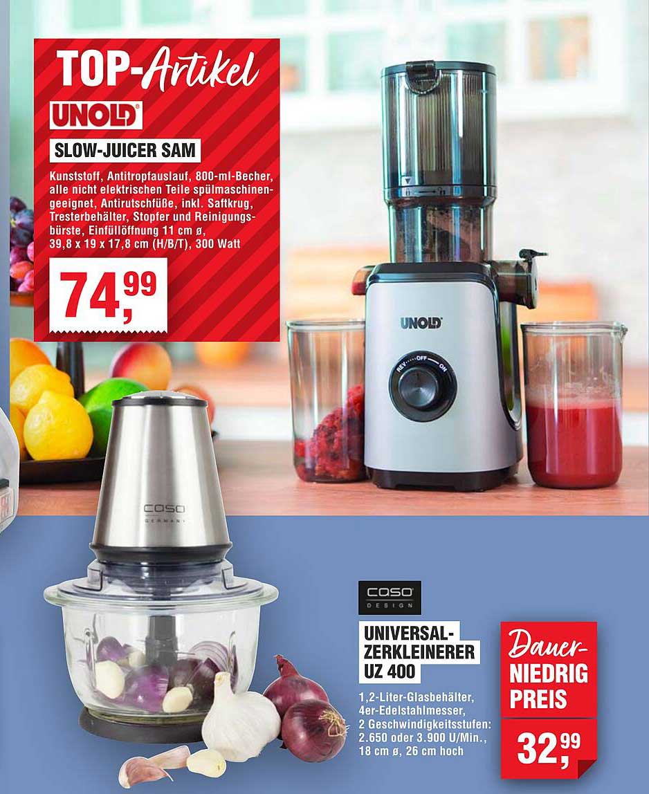 UNOLD SLOW-JUICER SAM