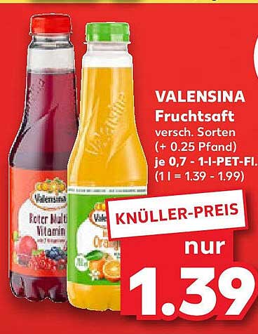 VALENSINA Fruchtsaft verschiedene Sorten