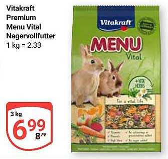 Vitakraft Premium Menu Vital Nagervollfutter 3 kg