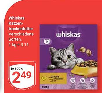 Whiskas Katzen-Trockenfutter - Verschiedene Sorten, 800 g