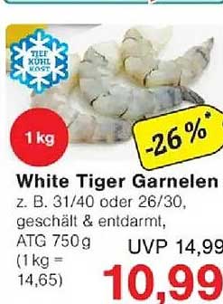 White Tiger Garnelen 1 kg - Jetzt im Angebot!