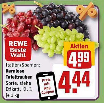 Kernlose Tafeltrauben